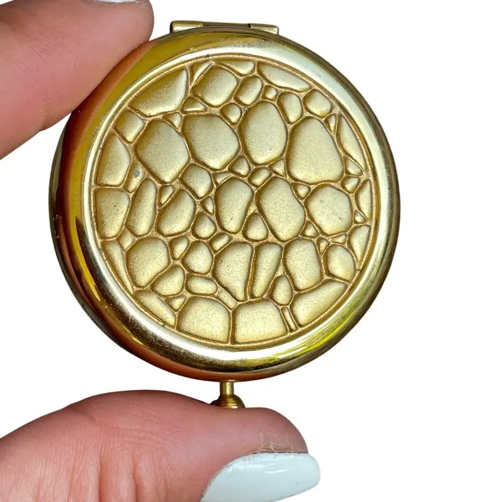 Vintage Estée Lauder Lucidity Compact Pressed Powder Gold Tone Embossed Case